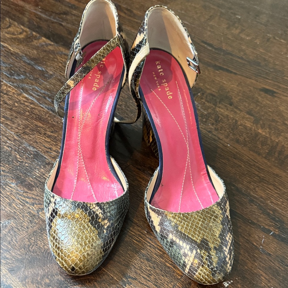 Kate Spade Multicolor Snakeskin Heels